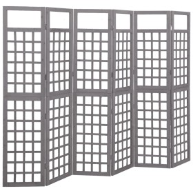 Screen/Trellis with 6 panels gray fir wood 242.5x180 cm by vidaXL, Room dividers - Ref: Foro24-316489, Price: 132,77 €, Disco...