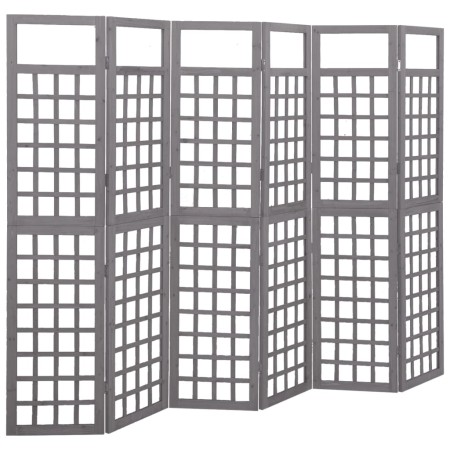 Screen/Trellis with 6 panels gray fir wood 242.5x180 cm by vidaXL, Room dividers - Ref: Foro24-316489, Price: 132,57 €, Disco...