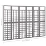 Screen/Trellis with 6 panels gray fir wood 242.5x180 cm by vidaXL, Room dividers - Ref: Foro24-316489, Price: 132,57 €, Disco...