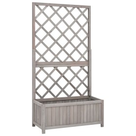 Gray fir wood garden trellis planter 70x30x135 cm by vidaXL, Pots and planters - Ref: Foro24-316490, Price: 55,76 €, Discount: %