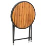 Mesa de centro ratán sintético y madera maciza de acacia 60 cm de vidaXL, Mesas de jardín - Ref: Foro24-316509, Precio: 41,20...