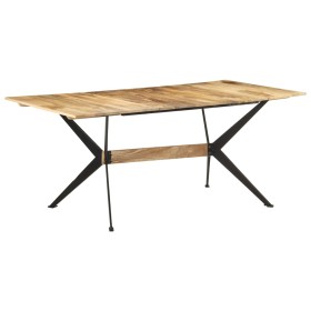 Esstisch aus massivem Mangoholz, 180 x 90 x 76 cm von vidaXL, Küchen- und Esstische - Ref: Foro24-321687, Preis: 288,99 €, Ra...