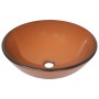 Sink faucet with brown tempered glass push-button stopper by vidaXL, Sinks - Ref: Foro24-3098455, Price: 98,70 €, Discount: %