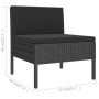 Set de muebles de jardín 9 pzas cojines ratán sintético negro de vidaXL, Conjuntos de jardín - Ref: Foro24-3094317, Precio: 5...