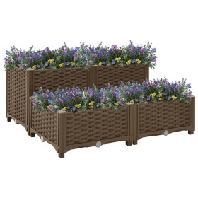 Blumenbeet 80x80x38 cm Polypropylen von vidaXL, Töpfe und Pflanzgefäße - Ref: Foro24-316523, Preis: 62,99 €, Rabatt: %