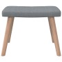 Sillón de relax con taburete tela gris claro de vidaXL, Sillones - Ref: Foro24-327930, Precio: 149,88 €, Descuento: %