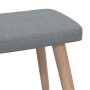 Sillón de relax con taburete tela gris claro de vidaXL, Sillones - Ref: Foro24-327930, Precio: 149,88 €, Descuento: %