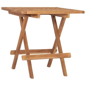 Mesa plegable de jardín madera maciza de teca 50x50x50 cm de vidaXL, Mesas de jardín - Ref: Foro24-315454, Precio: 57,00 €, D...