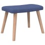 Relaxation chair with footrest blue fabric by vidaXL, Armchairs - Ref: Foro24-327934, Price: 128,99 €, Discount: %