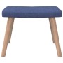 Silla de relajación con reposapiés tela azul de vidaXL, Sillones - Ref: Foro24-327934, Precio: 127,92 €, Descuento: %