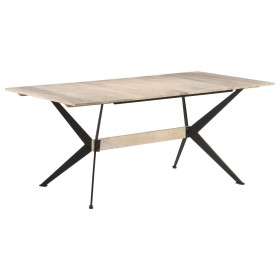 Solid mango wood dining table 180x90x76 cm by vidaXL, Kitchen and dining tables - Ref: Foro24-321688, Price: 218,99 €, Discou...