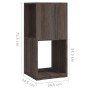 Drehschrank aus grauen und Sonoma-Spanplatten 34,5x34,5x75,5 cm von vidaXL, Bücherregale und Regale - Ref: Foro24-339561, Pre...