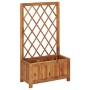 Garden flowerbed with acacia wood trellis by vidaXL, Pots and planters - Ref: Foro24-316541, Price: 70,92 €, Discount: %