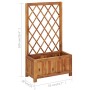 Arriate de jardín con enrejado madera de acacia de vidaXL, Maceteros y jardineras - Ref: Foro24-316541, Precio: 68,01 €, Desc...