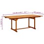 Mesa de comedor jardín madera maciza acacia (150-200)x100x75cm de vidaXL, Mesas de jardín - Ref: Foro24-316564, Precio: 258,9...