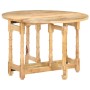 Round solid mango wood dining table 110x76 cm by vidaXL, Kitchen and dining tables - Ref: Foro24-321699, Price: 289,65 €, Dis...