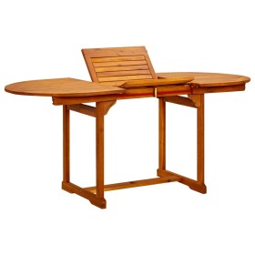 Mesa de comedor jardín madera maciza acacia (120-170)x80x75 cm de vidaXL, Mesas de jardín - Ref: Foro24-316567, Precio: 226,9...