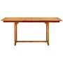 Mesa de comedor jardín madera maciza acacia (120-170)x80x75 cm de vidaXL, Mesas de jardín - Ref: Foro24-316568, Precio: 210,9...