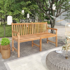 Solid teak wood garden bench 150 cm by vidaXL, garden benches - Ref: Foro24-316623, Price: 209,99 €, Discount: %