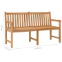 Solid teak wood garden bench 150 cm