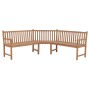 Garden corner bench solid teak wood 185x185x90 cm by vidaXL, garden benches - Ref: Foro24-316625, Price: 491,99 €, Discount: %