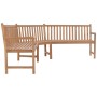 Garden corner bench solid teak wood 185x185x90 cm by vidaXL, garden benches - Ref: Foro24-316625, Price: 491,99 €, Discount: %