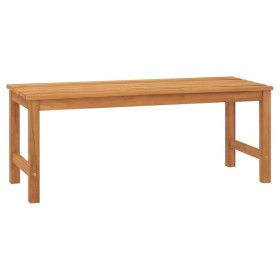 Banco de jardín de madera maciza de teca 114 cm de vidaXL, Bancos de jardín - Ref: Foro24-316626, Precio: 141,09 €, Descuento: %