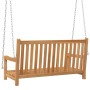 Banco balancín de madera maciza de teca 114x60x64 cm de vidaXL, Balancines de jardín - Ref: Foro24-316628, Precio: 172,06 €, ...