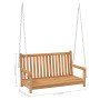 Banco balancín de madera maciza de teca 114x60x64 cm de vidaXL, Balancines de jardín - Ref: Foro24-316628, Precio: 172,26 €, ...