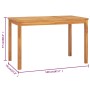 Teak solid wood garden dining table 120x70x77 cm by vidaXL, Garden tables - Ref: Foro24-316630, Price: 188,99 €, Discount: %