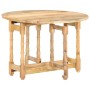 Round solid mango wood dining table 110x76 cm by vidaXL, Kitchen and dining tables - Ref: Foro24-321699, Price: 289,65 €, Dis...