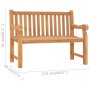 Solid teak wood garden bench 114 cm by vidaXL, garden benches - Ref: Foro24-316638, Price: 313,55 €, Discount: %