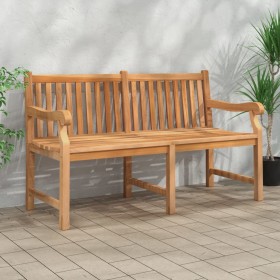 Banco de jardín de madera maciza de teca 150 cm de vidaXL, Bancos de jardín - Ref: Foro24-316639, Precio: 294,99 €, Descuento: %