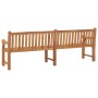 Solid teak wood garden bench 228 cm