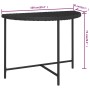 Mesa de jardín de ratán sintético negra 100x50x75 cm de vidaXL, Mesas de jardín - Ref: Foro24-316652, Precio: 64,82 €, Descue...