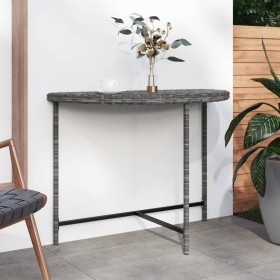 Mesa de jardín de ratán sintético gris 100x50x75 cm de vidaXL, Mesas de jardín - Ref: Foro24-316653, Precio: 53,26 €, Descuen...