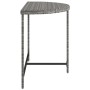 Mesa de jardín de ratán sintético gris 100x50x75 cm de vidaXL, Mesas de jardín - Ref: Foro24-316653, Precio: 53,99 €, Descuen...