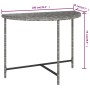 Gartentisch aus synthetischem Rattan grau 100x50x75 cm