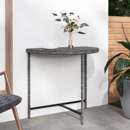 Gray synthetic rattan garden table 80x50x75 cm by vidaXL, Garden tables - Ref: Foro24-316655, Price: 62,99 €, Discount: %