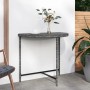 Mesa de jardín ratán sintético gris 80x50x75 cm de vidaXL, Mesas de jardín - Ref: Foro24-316655, Precio: 62,01 €, Descuento: %