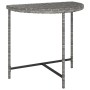 Mesa de jardín ratán sintético gris 80x50x75 cm de vidaXL, Mesas de jardín - Ref: Foro24-316655, Precio: 62,01 €, Descuento: %