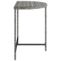 Mesa de jardín ratán sintético gris 80x50x75 cm de vidaXL, Mesas de jardín - Ref: Foro24-316655, Precio: 62,01 €, Descuento: %