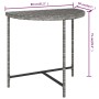 Mesa de jardín ratán sintético gris 80x50x75 cm de vidaXL, Mesas de jardín - Ref: Foro24-316655, Precio: 62,01 €, Descuento: %