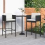 Kitchen stools with cushions 2 pcs black synthetic rattan by vidaXL, Garden chairs - Ref: Foro24-316657, Price: 115,20 €, Dis...