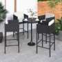 Kitchen stools with cushions 4 pcs black synthetic rattan by vidaXL, Garden chairs - Ref: Foro24-316660, Price: 217,51 €, Dis...