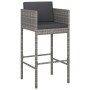 Kitchen stools with cushions 4 units gray synthetic rattan by vidaXL, Garden chairs - Ref: Foro24-316661, Price: 221,99 €, Di...