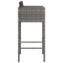 Kitchen stools with cushions 4 units gray synthetic rattan by vidaXL, Garden chairs - Ref: Foro24-316661, Price: 221,99 €, Di...