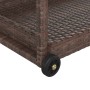 Brown synthetic rattan bar cart 100x45x83 cm