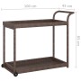 Brown synthetic rattan bar cart 100x45x83 cm by vidaXL, Kitchen and dining carts - Ref: Foro24-316665, Price: 93,99 €, Discou...