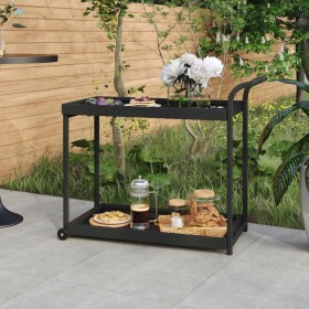 Carrito de bar ratán sintético negro 100x45x83 cm de vidaXL, Carros de cocina y comedor - Ref: Foro24-316666, Precio: 92,99 €...